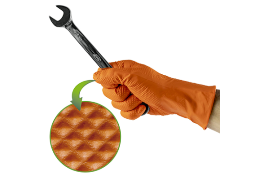 Manusi din nitril de culoare orange 7.0 marimea: L