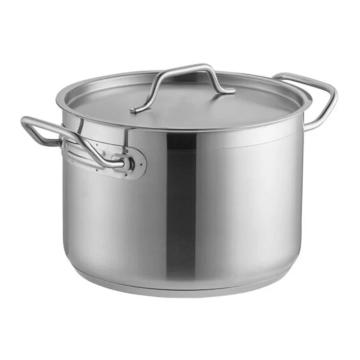 Cratita inox inalta - semioala - cu capac 11.1 litri de la Fimax Trading Srl