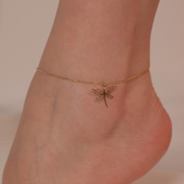 Bratara de picior din argint placat cu aur, Dragonfly de la Atelier Lolit Srl