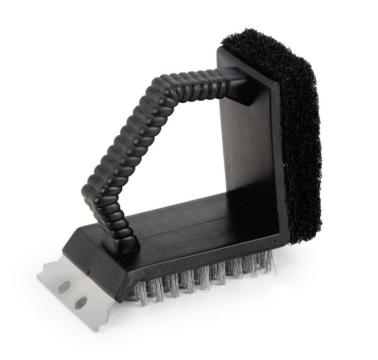 Perie gratar cu sarma si razuitor - 12x9x5.5 cm de la Ad Horeca Concept Srl
