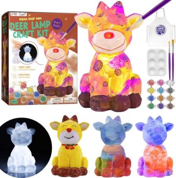 Joc Lampa de veghe cerb cu set de pictura