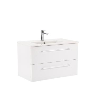 Dulap inferior Vario Clam 80 cu lavoar alb-alb