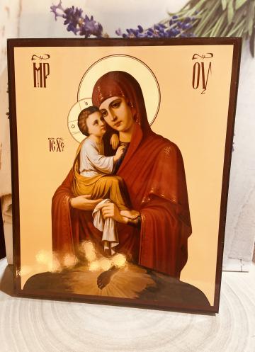 Icoana Maica Domnului Poceaev 18.5/22cm de la Candela Criscom Srl.