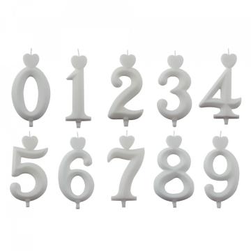 Set lumanari cifre albe, 100 buc. - Lumea