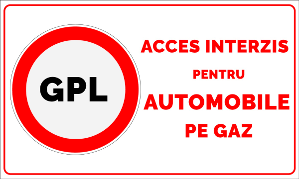 Indicator gpl acces interzis pentru automobile pe gaz