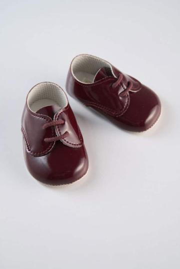 Pantofi botez B 010 - burgundy