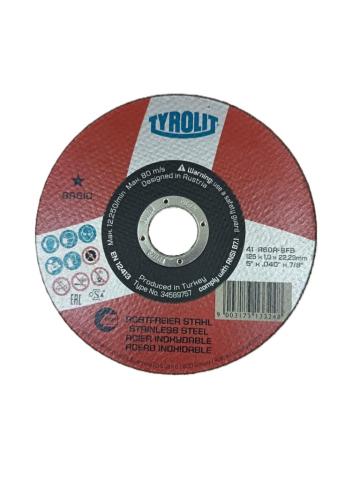 Disc debitare Basic 125x1x22,23 - 25 buc/pachet Tyrolit