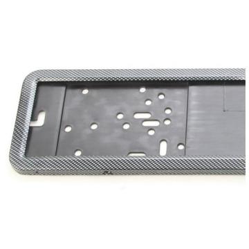 Suport numar inmatriculare inox + finisaj carbon, LPF 002