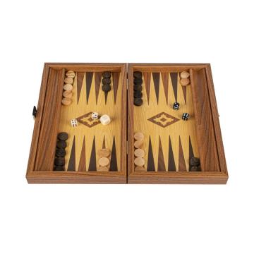 Set joc table backgammon lemn cu aspect de stejar, 38x23