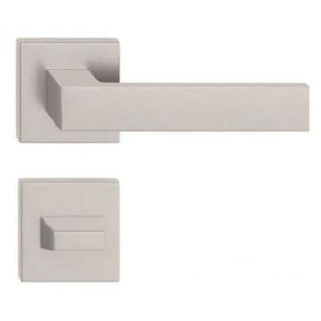 Manere usi Cube nichel satin cu rozeta wc de la Manere Usi Srl
