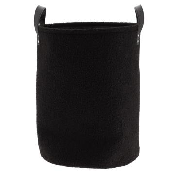 Cos rufe textil mediu 35x46 cm - negru | organizatoare baie de la URBANIX SRL