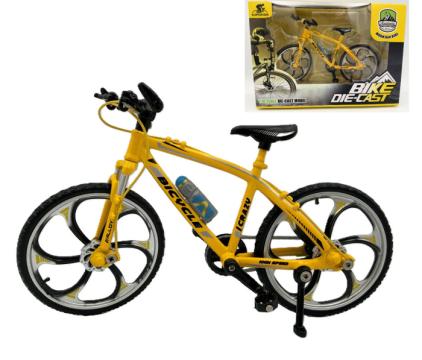 Macheta Bicicleta Mountain Bike 1:10 galbena Golden Wheel 02 de la Hobbyplanet Romania