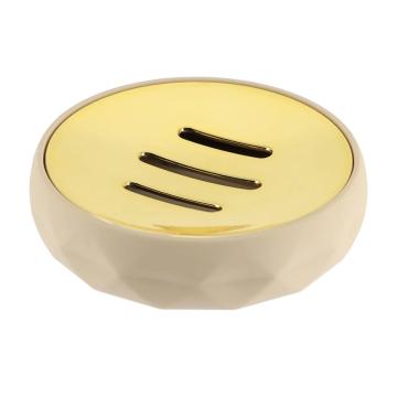 Sapuniera plastic rotund - bej