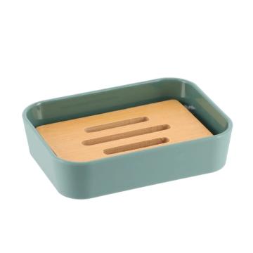 Sapuniera plastic / bambus dreptunghi - menta de la URBANIX SRL