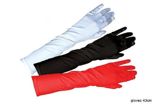 Manusi petrecere lungi 45 cm albe de la Hobbyplanet Romania