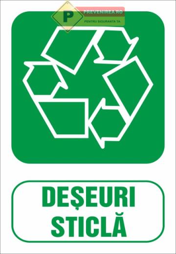 Semne pentru deseuri sticla