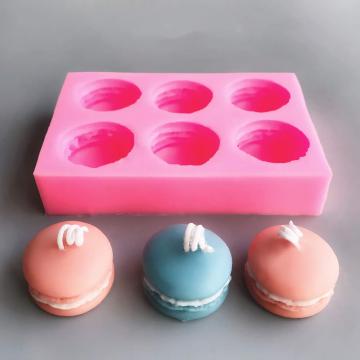 Matrita de silicon pentru lumanari, Milmatt, 6 Macarons