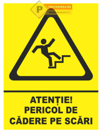Indicator pericol de cadere pe scari