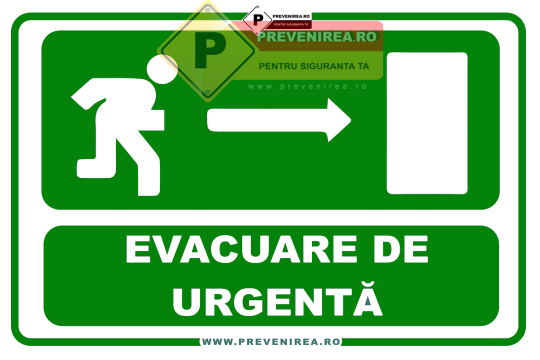 Semn evacuare de urgenta spre dreapta