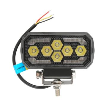 Proiector dreptunghiular LED cu DRL 9-36V, 25W alb-galben
