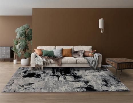 Covor living Rose 51272 Negru MoftX de la URBANIX SRL