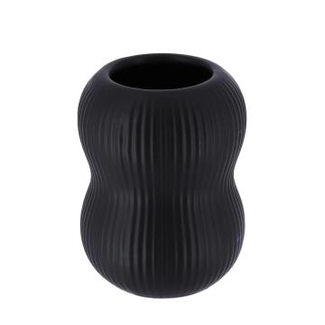 Suport periute striat ceramica - negru