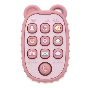 Jucarie pentru dentitie mini telefon din silicon de la Saralma Shop Srl