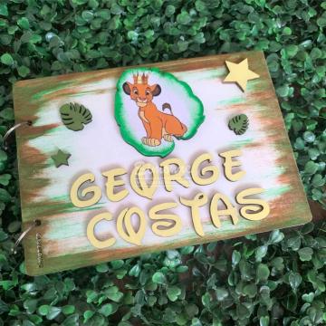 Caiet amintiri, guestbook personalizat, Simba de la Simonne