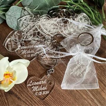 Marturie breloc Inima personalizata