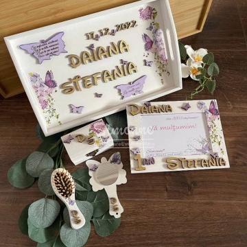 Set tavita personalizat Fluturi