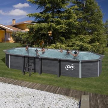 Set piscina compozit GRE ovala 804 x 386 x H 124, Avantgarde